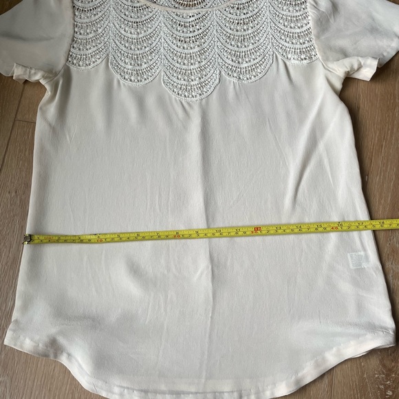 100% Silk Club Monaco Ivory Shirt. XS - Picture 8 of 8